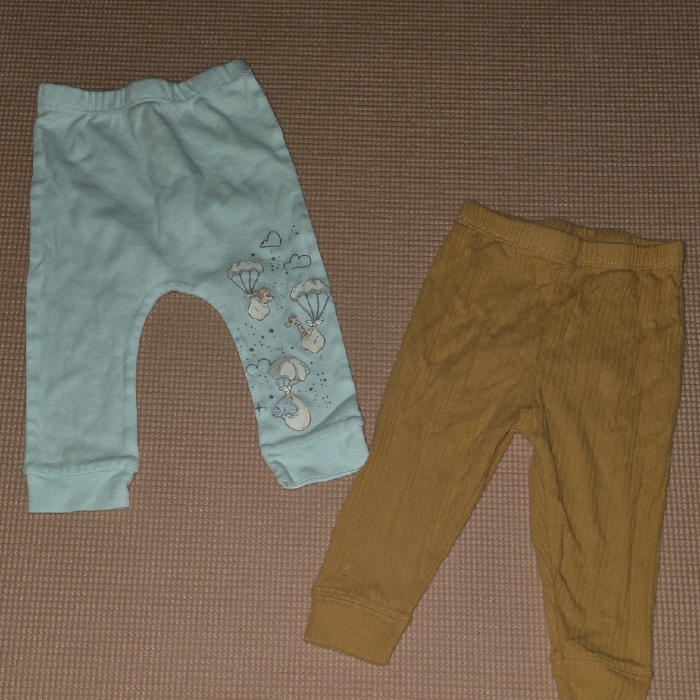 Kids Parachute Print Pants Set - Blue and Brown